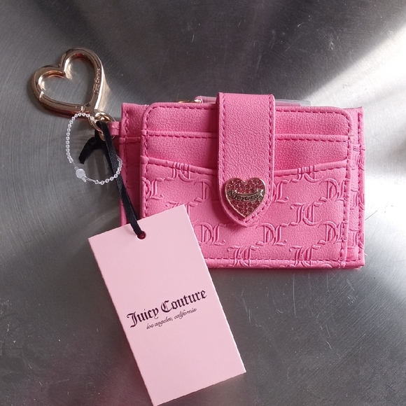 Juicy Couture Pink Card Holder with Heart Charm - Picture 2 of 9